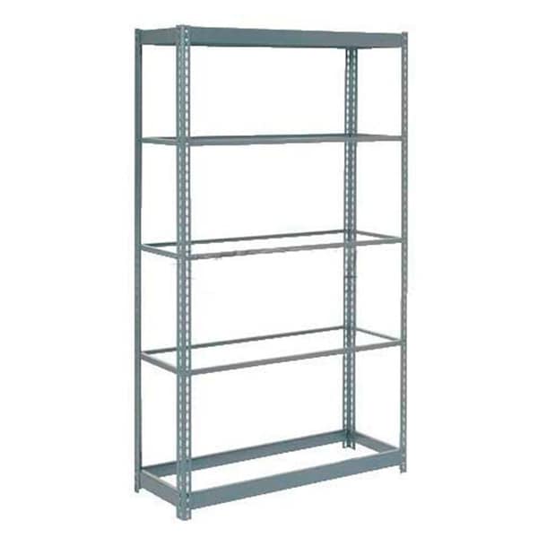 Heavy Duty Shelving 48W x 12D x 96H With 5 Shelves, No Deck, Gray
